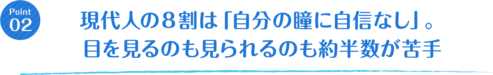 現代人の８割は「自分の瞳に自信なし」。